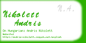 nikolett andris business card